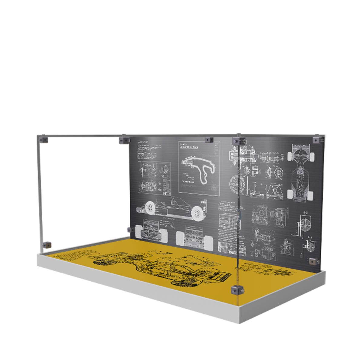 Display Case for LEGO® Williams FW14B Nigel Mansell Acrylic with Yellow Base 10353