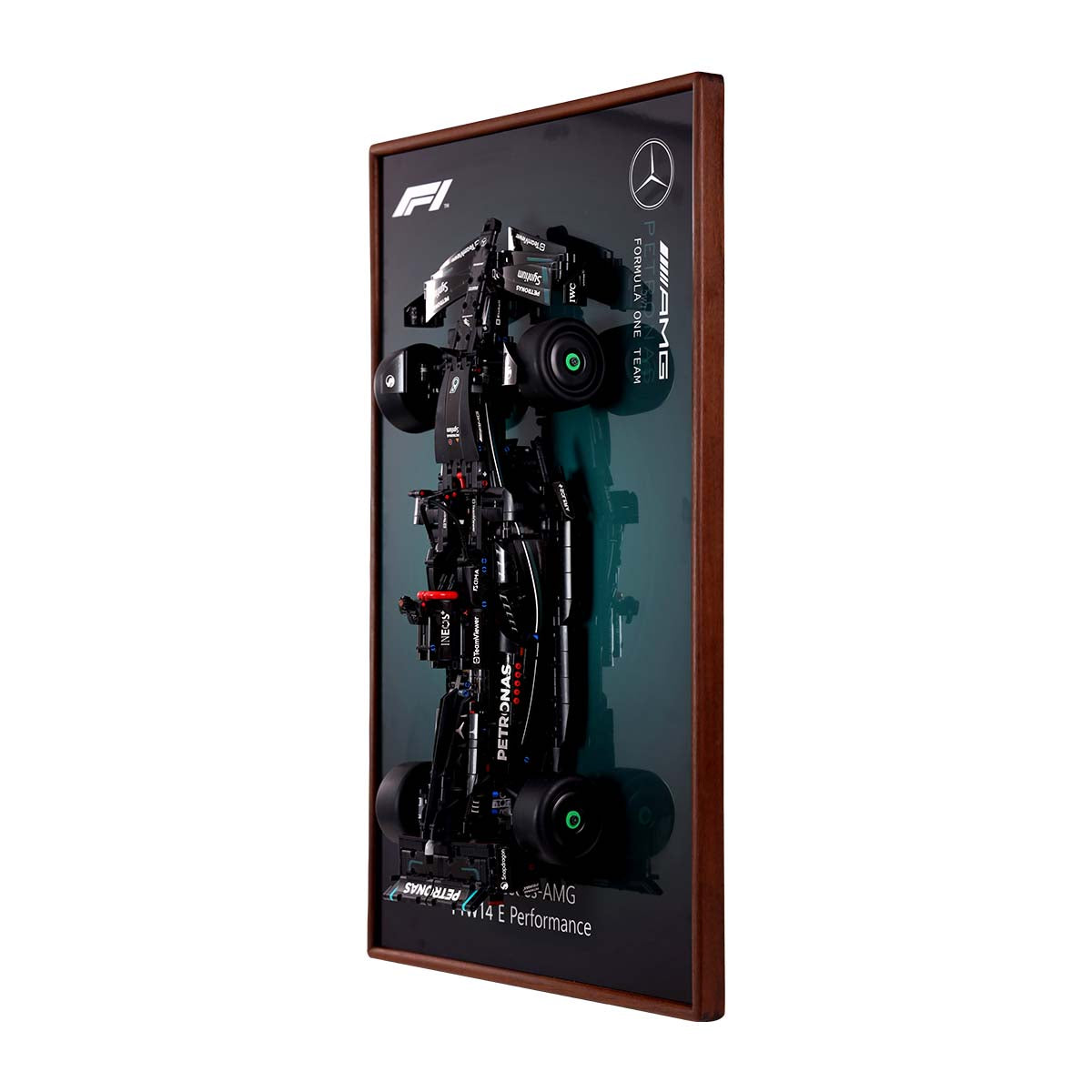 Display Frame for LEGO® Mercedes-AMG F1 W14 Walnut Wood 42171
