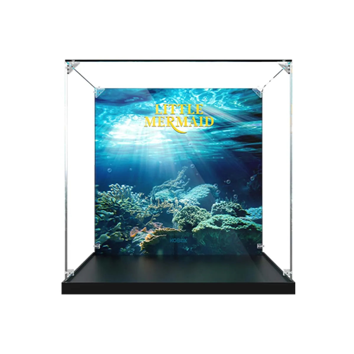 Display Case for LEGO® Little Mermaid Royal Clamshell with Underwater Background 43225