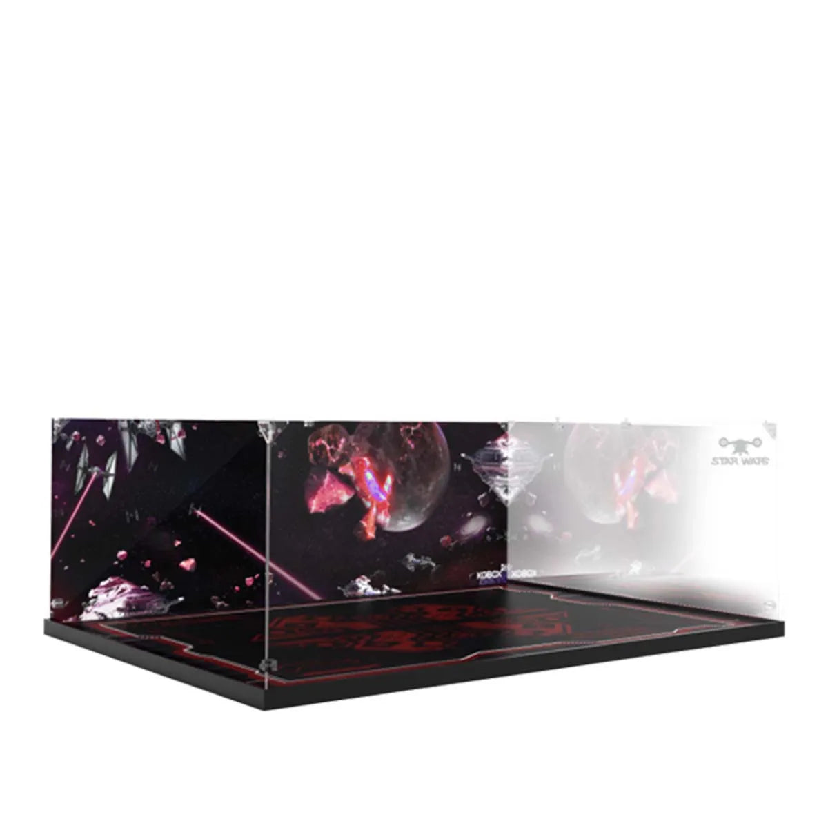 Display Case for LEGO® Star Wars™ UCS Razor Crest Acrylic with Galactic Battle Background 75331