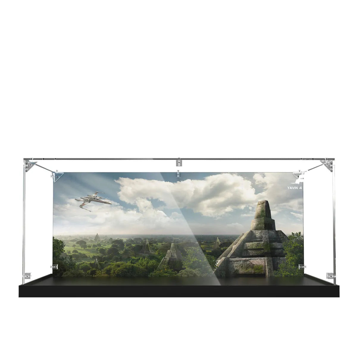 Display Case for LEGO® Star Wars™ Yavin 4 Rebel Base with Background 75365