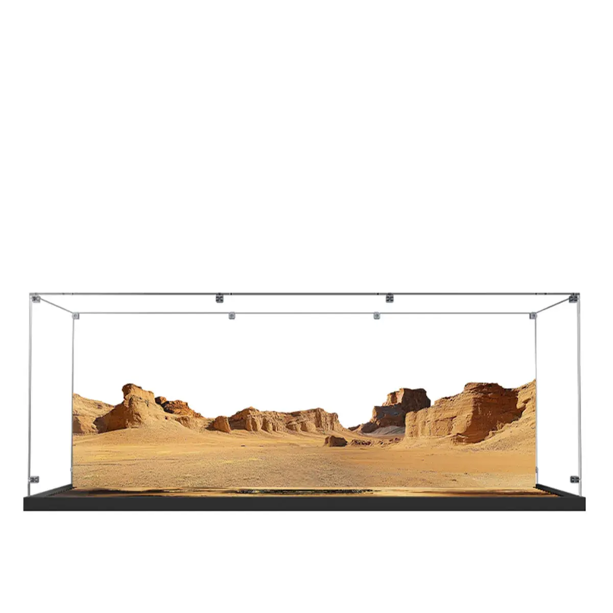 Display Case for LEGO® Star Wars™ Jabba’s Sail Barge Acrylic with Tatooine Desert Scene 75397