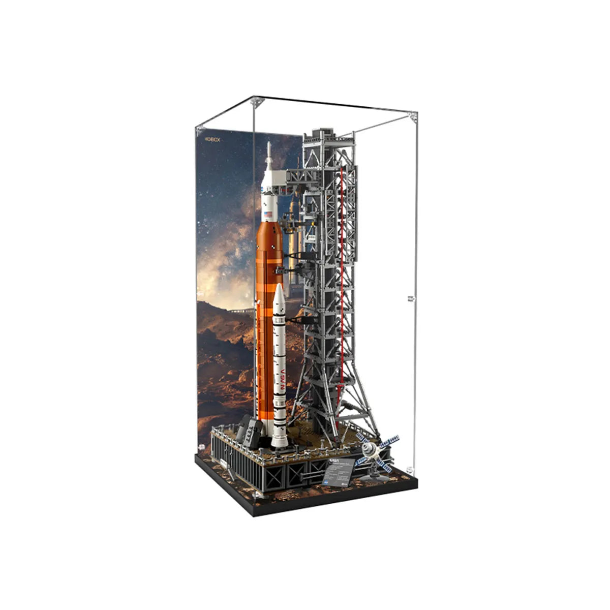 Display Case for LEGO® NASA Artemis Space Launch System with Printed Background 10341