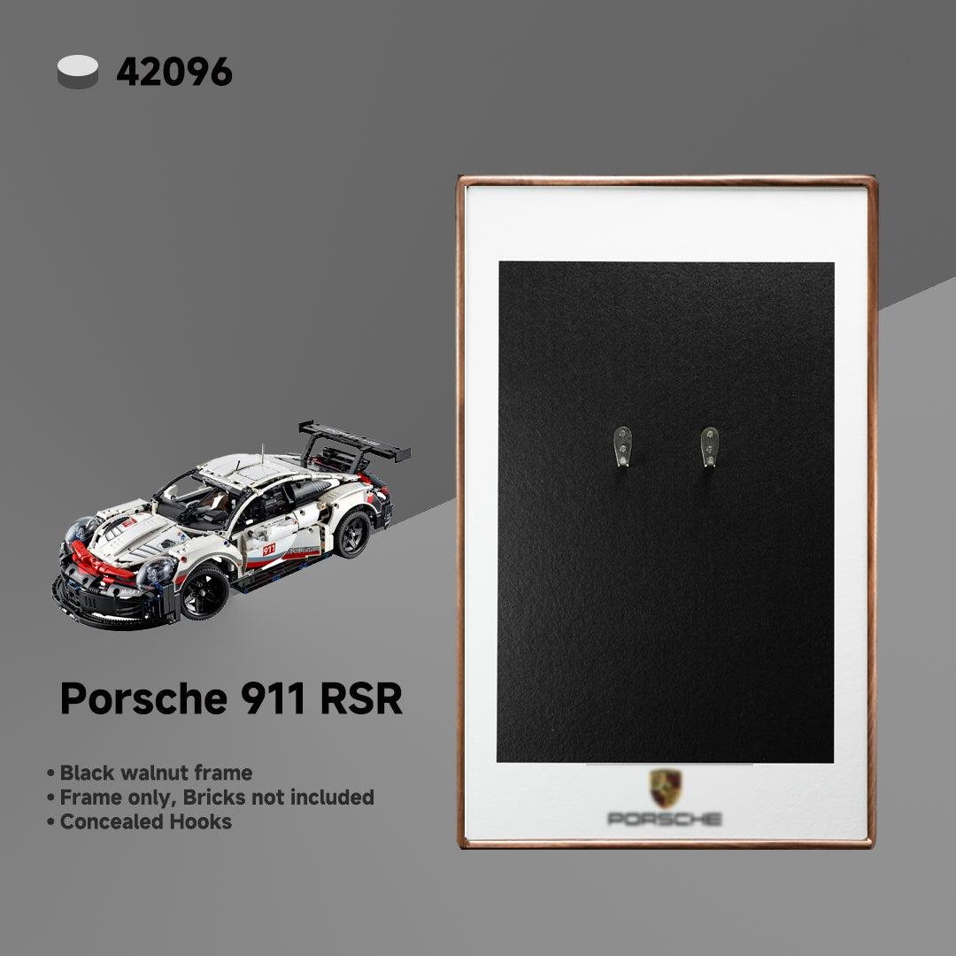 Luxury LEGO® Technic™ Display Frame – Custom Black Walnut Wood for Supercar Sets - brickzonehub