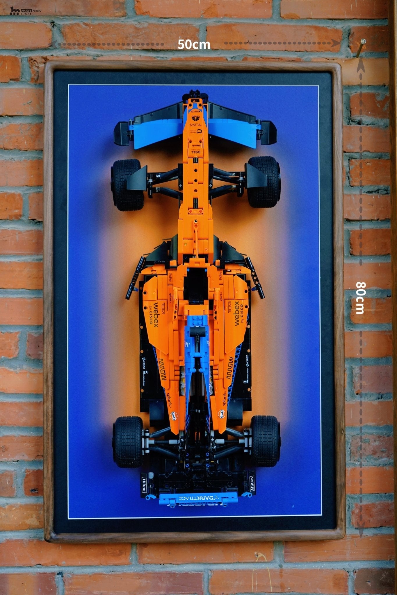Luxury LEGO® Technic™ Display Frame – Custom Black Walnut Wood for Supercar Sets - brickzonehub