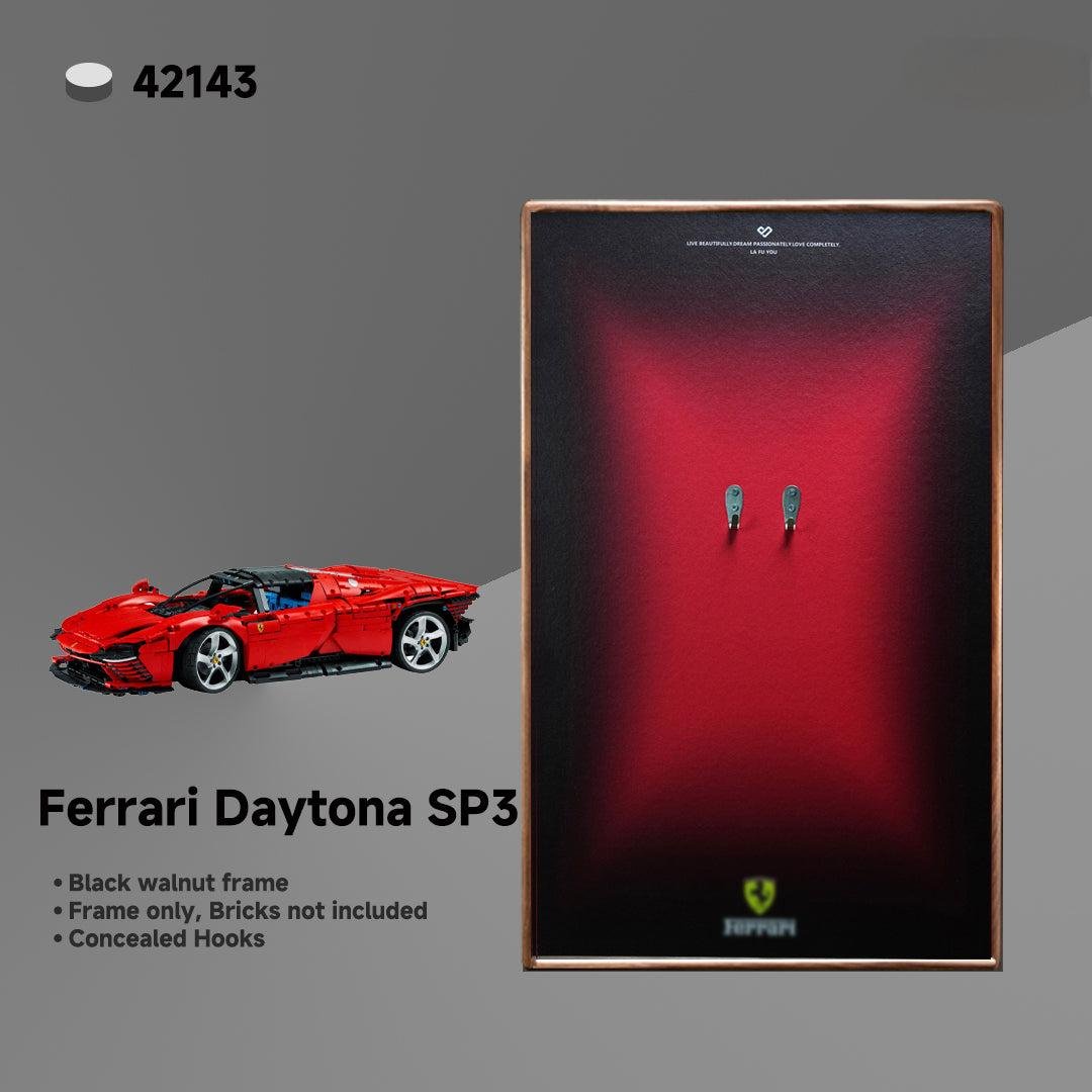 Luxury LEGO® Technic™ Display Frame – Custom Black Walnut Wood for Supercar Sets - brickzonehub