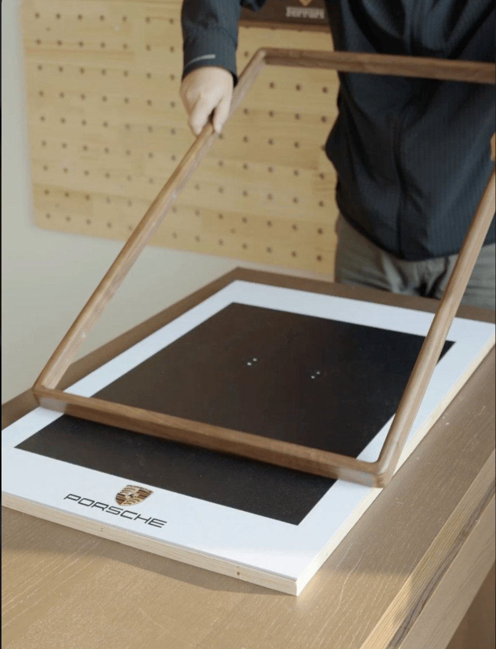 Luxury LEGO® Technic™ Display Frame – Custom Black Walnut Wood for Supercar Sets - brickzonehub