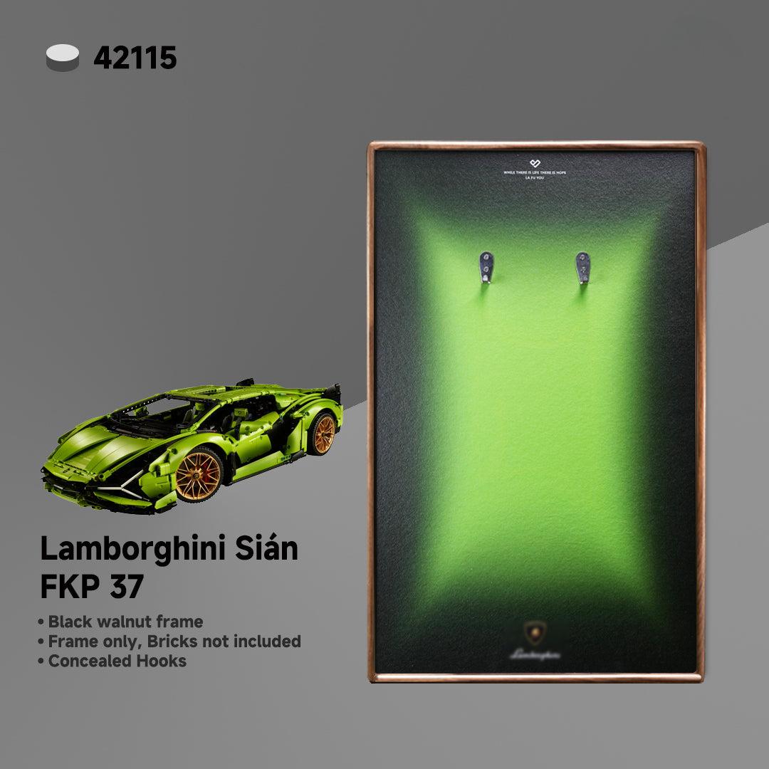 Luxury LEGO® Technic™ Display Frame – Custom Black Walnut Wood for Supercar Sets - brickzonehub