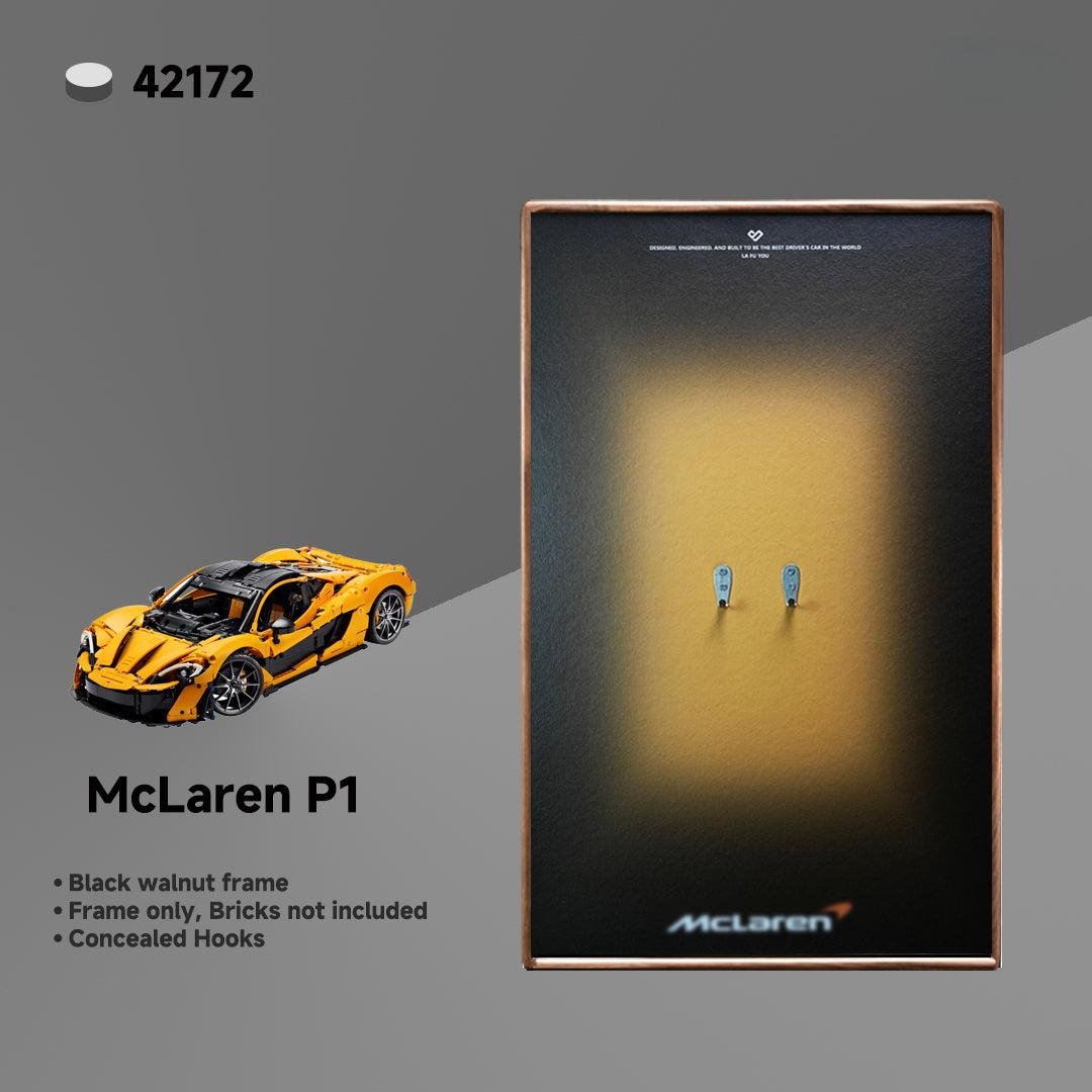 Luxury LEGO® Technic™ Display Frame – Custom Black Walnut Wood for Supercar Sets - brickzonehub