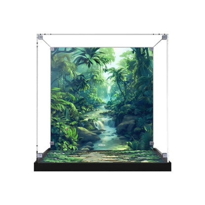 Display Case for LEGO® Young Simba The Lion King Acrylic with Jungle Background 43247