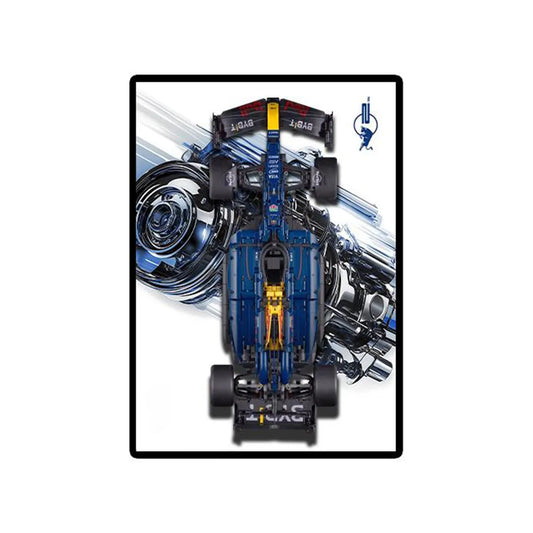 Display Frame for LEGO® McLaren Formula 1 with Dynamic Engine Blueprint Background 42206