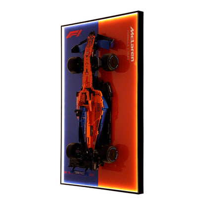 Display Frame for LEGO® McLaren F1 LED – Papaya Orange & Blue 42141