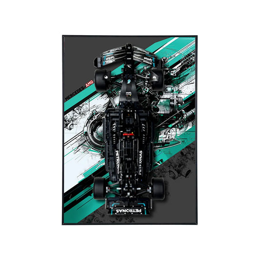 Display Frame for LEGO® Mercedes-AMG F1 W14 with Technical Art Background 42171