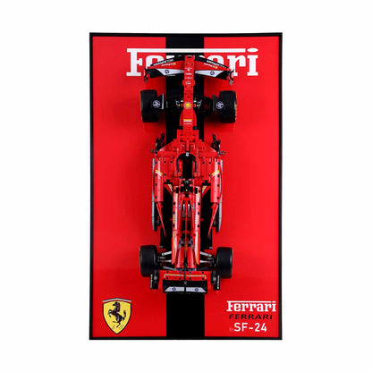 Display Frame for LEGO® Ferrari SF-24 Wall Mounted – Red Racing Backdrop 42207