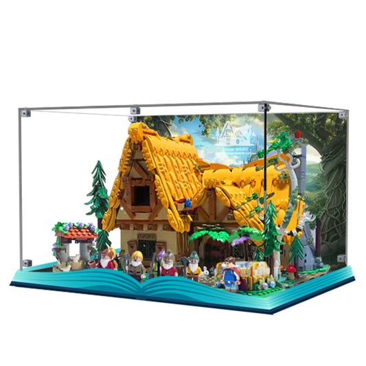 Display Case for LEGO® Disney Snow White & The Seven Dwarfs’ Cottage Acrylic with Background 43242