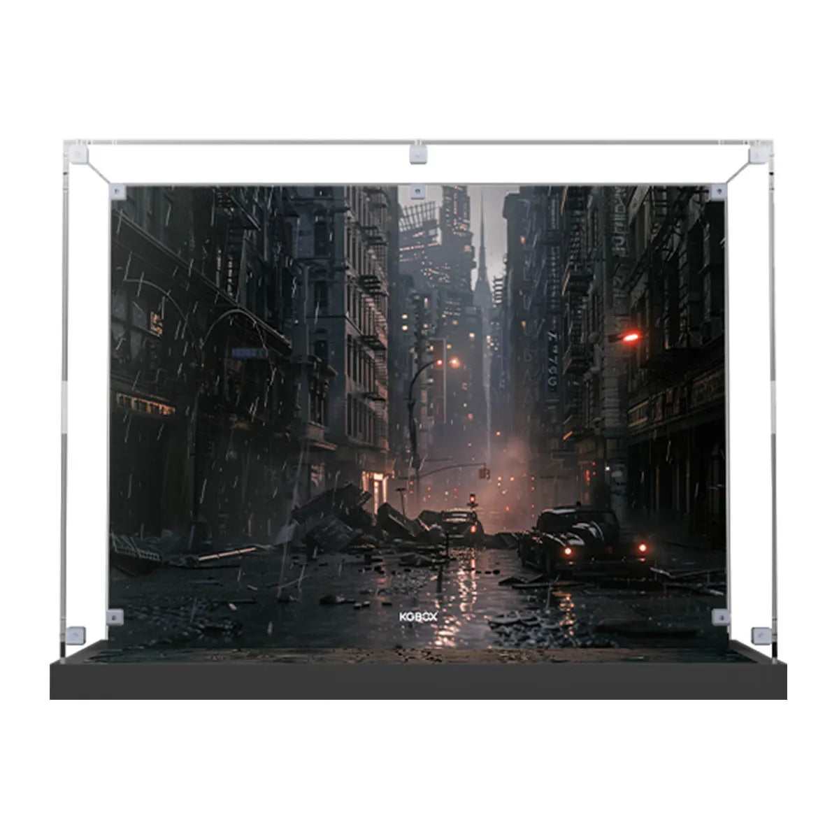 Display Case for LEGO® DC Batman™ Batcycle Acrylic with Gotham City Scene 76273