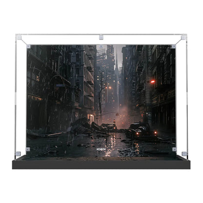 Display Case for LEGO® DC Batman™ Batcycle Acrylic with Gotham City Scene 76273