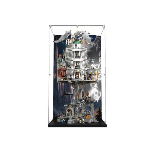 Display Case for LEGO® Gringotts Bank & Vault with Night Backdrop 76417