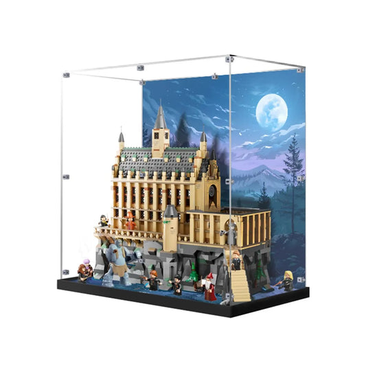Display Case for LEGO® Hogwarts Great Hall with Night Sky Backdrop 76435