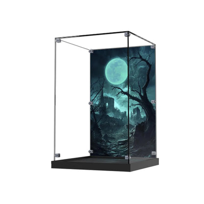 Display Case for LEGO® Wednesday Addams Figure Acrylic with Background 76780