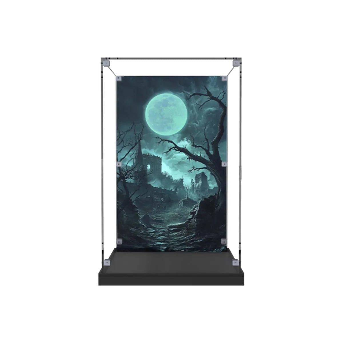 Display Case for LEGO® Wednesday Addams Figure Acrylic with Background 76780