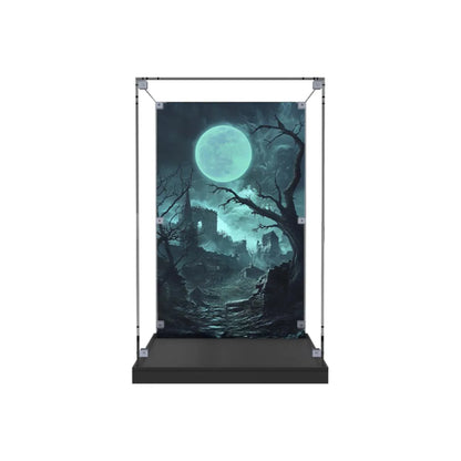 Display Case for LEGO® Wednesday Addams Figure Acrylic with Background 76780