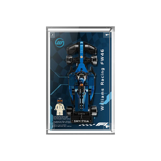 Display Case for LEGO® Williams Racing FW46 with Trackside Racing Background 77249