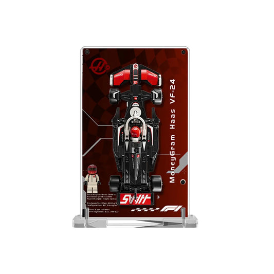 Display Frame for LEGO® Speed Champions MoneyGram Haas VF-24 Double-Sided Acrylic 77250