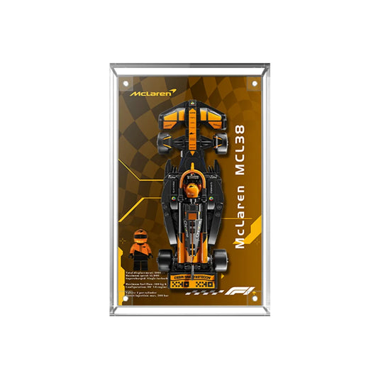 Display Case for LEGO® McLaren MCL38 with Racing Stripes Background 77251