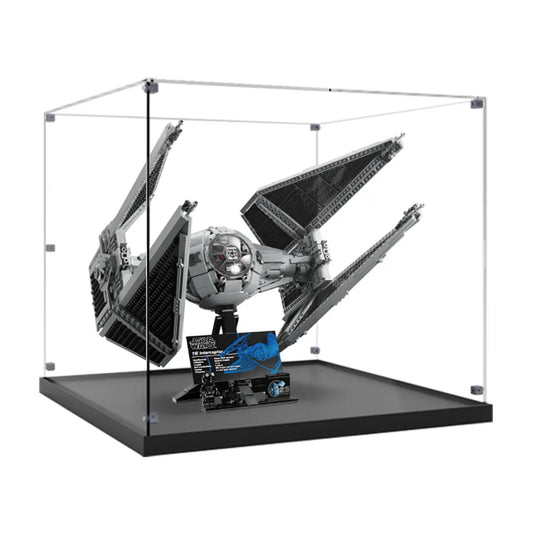 Display Case for LEGO® Star Wars™ UCS TIE Interceptor XL Acrylic & Stand 75382