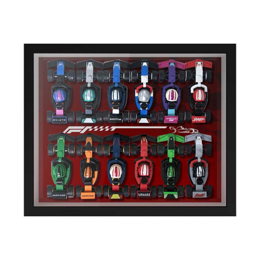 Display Case for LEGO® Formula 1 Car Minifigure – Holds 12 Cars