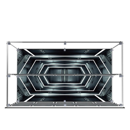 Display Case for LEGO® Speed Champions 2-Tier with Sci-Fi Garage Background