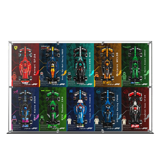 Display Case for LEGO® Speed Champions 2024 F1 with Acrylic Protection