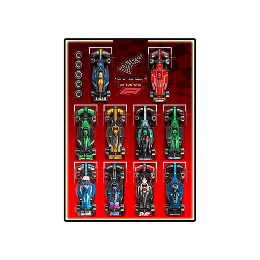Display Frame for LEGO® F1® Cars LED Acrylic with USA GP Background 77242-77251