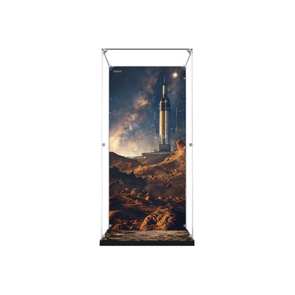 Display Case for LEGO® NASA Artemis Space Launch System with Printed Background 10341